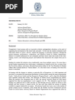 Tuition Reallocation Memo January 2014