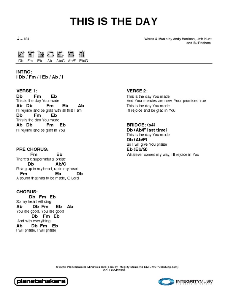 This Is The Day By Planetshakers this is the day by planetshakers