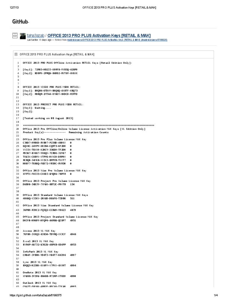 Office 13 Pro Plus Activation Keys Retail Mak Computing And Information Technology Business