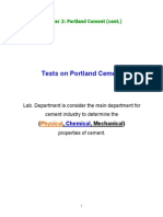 Tests on Portland Cement