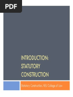 Statutory Construction. NEU College of Law