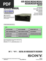 Sony HVR M25ap Service Manual