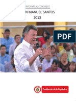 Informe Senor Presidente Al Congreso de La República 2013