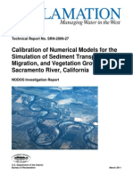 Calibration of Numerical Models For The Simulation of Sediment Transport River Migration and Vegetation Growth On The Sacramento River California