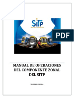 Manual de Operaciones Del Componente Zonal Sitp (Zonal) V6 PDF