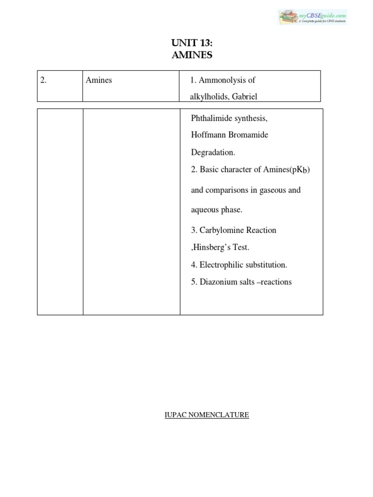 Gabriel Synthesis of Primary Amines | PDF | Amine | Amide