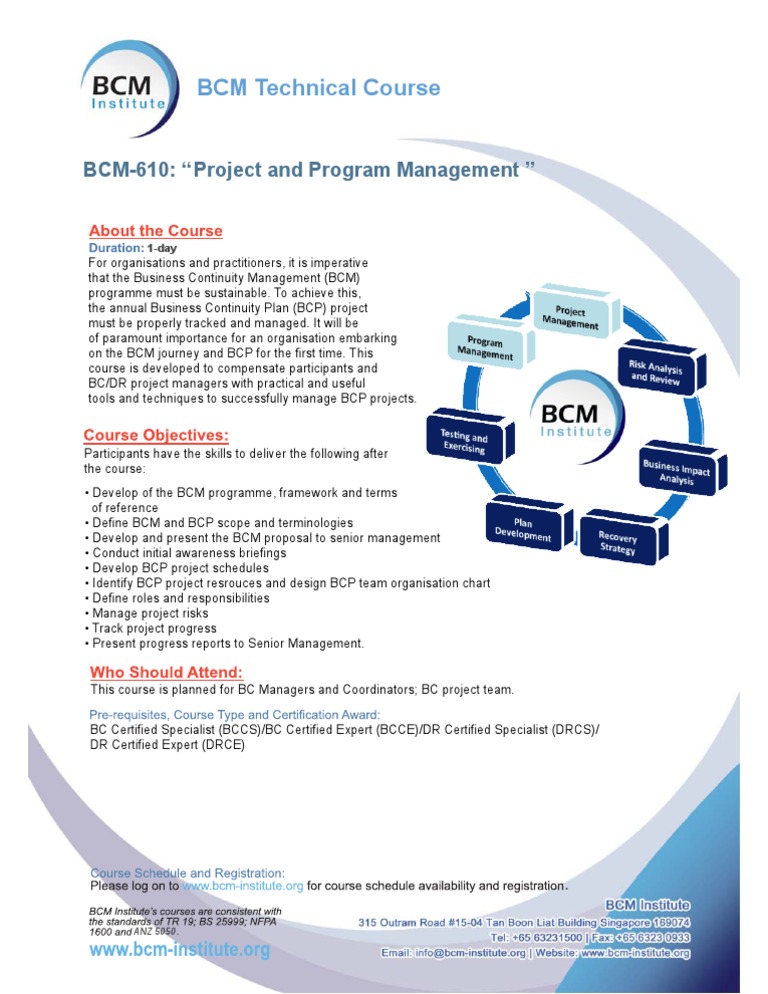 BCM Project Management Essentials | PDF