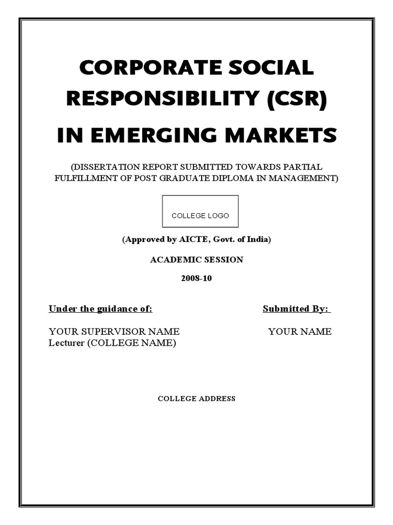 corporate social responsibility dissertation titles