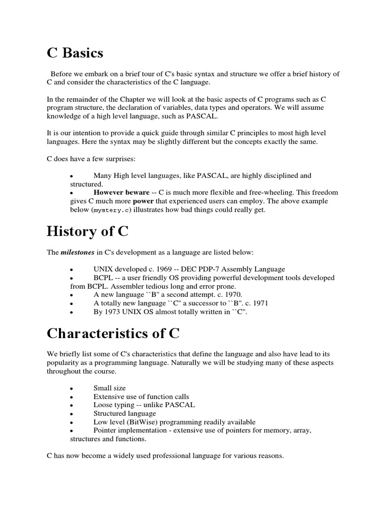 C Basic Programming Questions | PDF | C (Programming Language ...