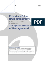 EOT - Extension of Time Arrangements - May 2011