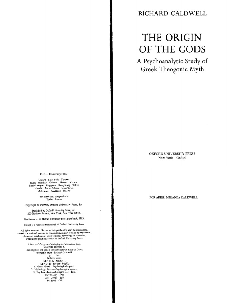Caldwell The Origin Of The Gods