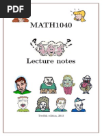 ```MATH1040 Notes