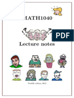 MATH1040 Lecture Notes Guide