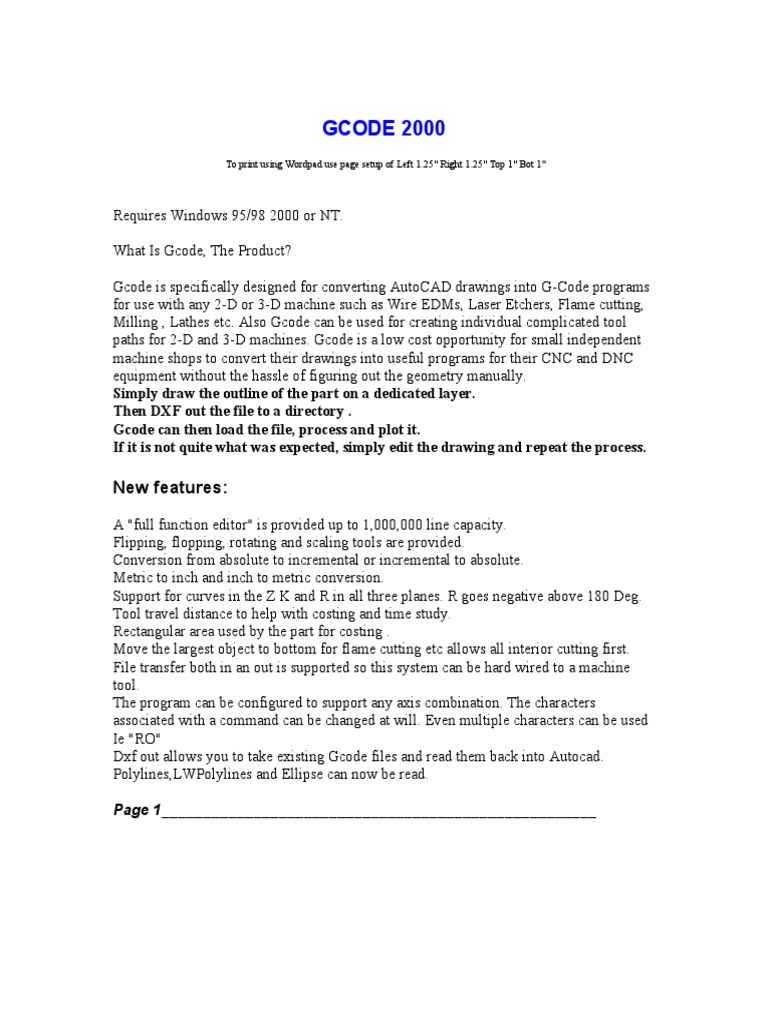 Manual G Code | PDF | Cartesian Coordinate System | Computer File