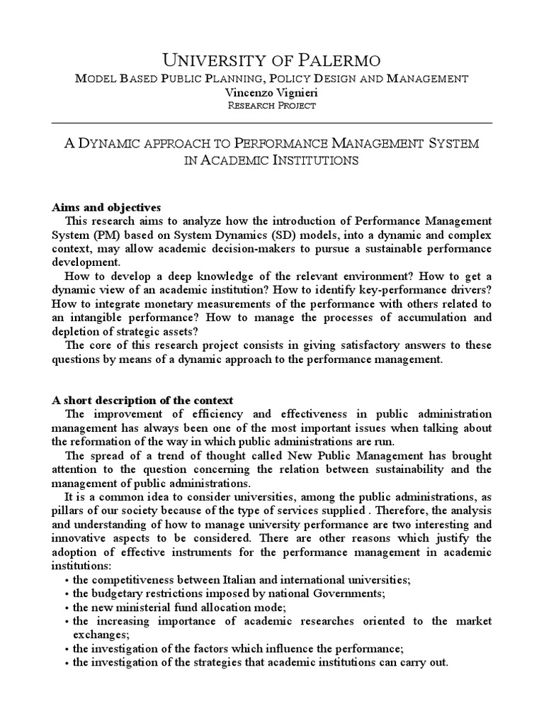 A Dynamic Approach To Performance Management System in Academic ...