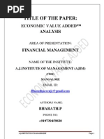 Download Economic Value Added Analysis by Bharath Pavanje SN20308678 doc pdf