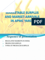 Marketable Surplus and Market-Arrivals in APMC Yards1