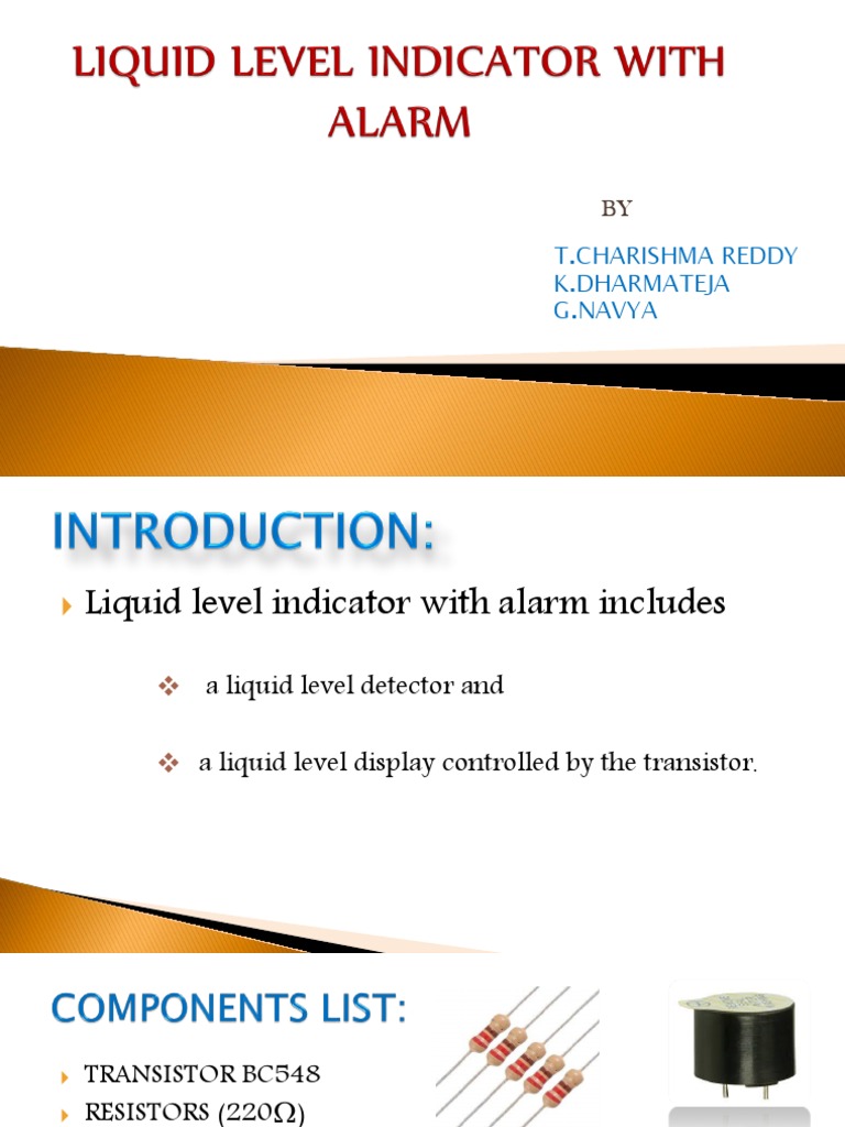 Liquid Level Indicator with Alarm System | PDF