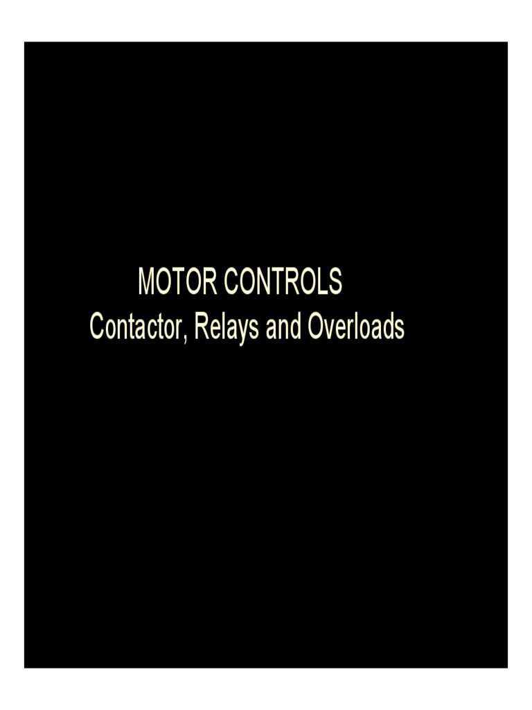 Understanding Motor Control Devices | PDF | Relay | Switch