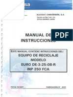 Manual de Instruccciones Equipo de Recliclaje Modelo EURO De-3!25!08-R