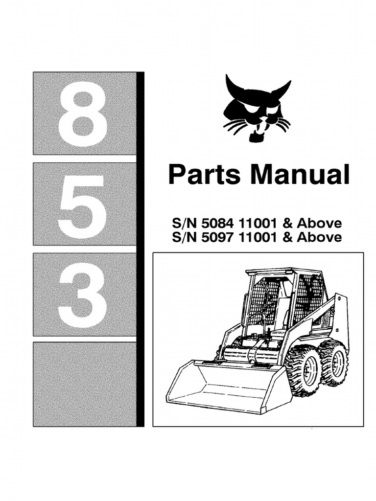 ... 9455470 bobcat 853 f parts manual for skid steer loader improved Bobcat  T250 Fuse Box Location