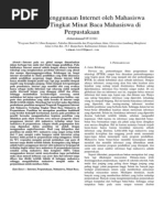 Download Pengaruh Penggunaan Internet Oleh Mahasiswa Terhadap Tingkat Minat Baca Mahasiswa Di Perpustakaan by Abdurrahman SN203114054 doc pdf