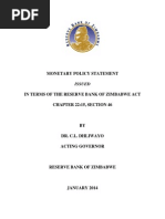 Download RBZ Monetary Policy Statement Full Document by Business Daily Zimbabwe SN203115228 doc pdf