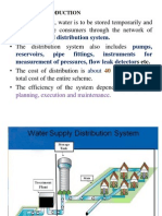 Distribution System. Pumps, Reservoirs, Pipe Fittings, Instruments For Measurement of Pressures, Flow Leak Detector