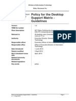 Desktop Support Matrix Guidelines