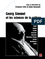 Jean-François Côté, Alain Deneault Georg Simmel Et Les Sciences de La Culture 1900