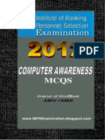 Computer Awareness MCQs Book For Bank Exams and IBPS Free Download PDF