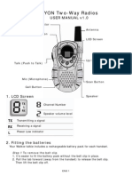 User's Manual for Canyon's Walkie-Talkie CNS-WT3 in English