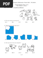 Kangaroo Mathematics Contest 2023 Problems | PDF