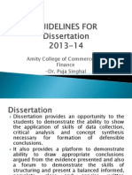 Guidelines for Dissertation