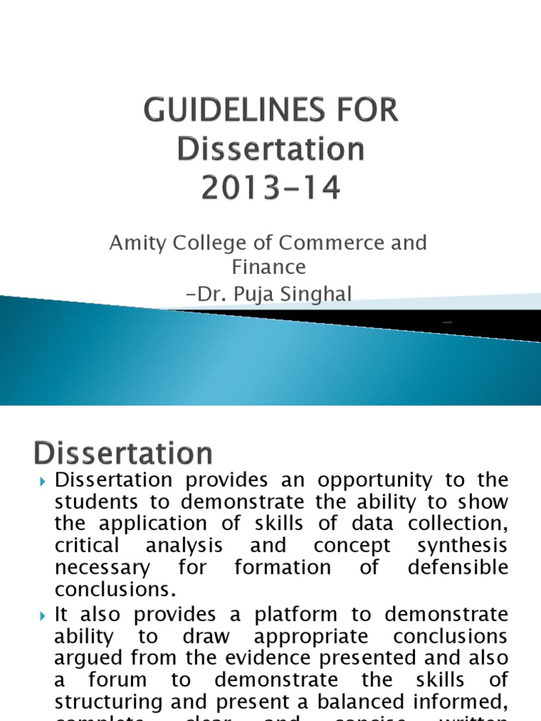 dissertation overview