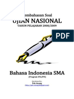 Pembahasan Soal UN Bahasa Indonesia SMA 2009