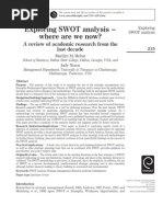Download Exploring SWOT Analysis by dragon_287 SN203167982 doc pdf