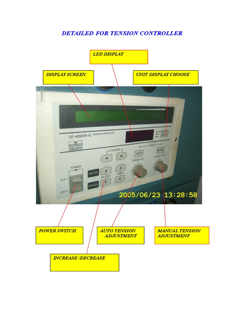 Tension Controller LED Display Guide | PDF