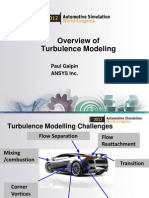 Overview of Turbulence Modeling: Paul Galpin Ansys Inc