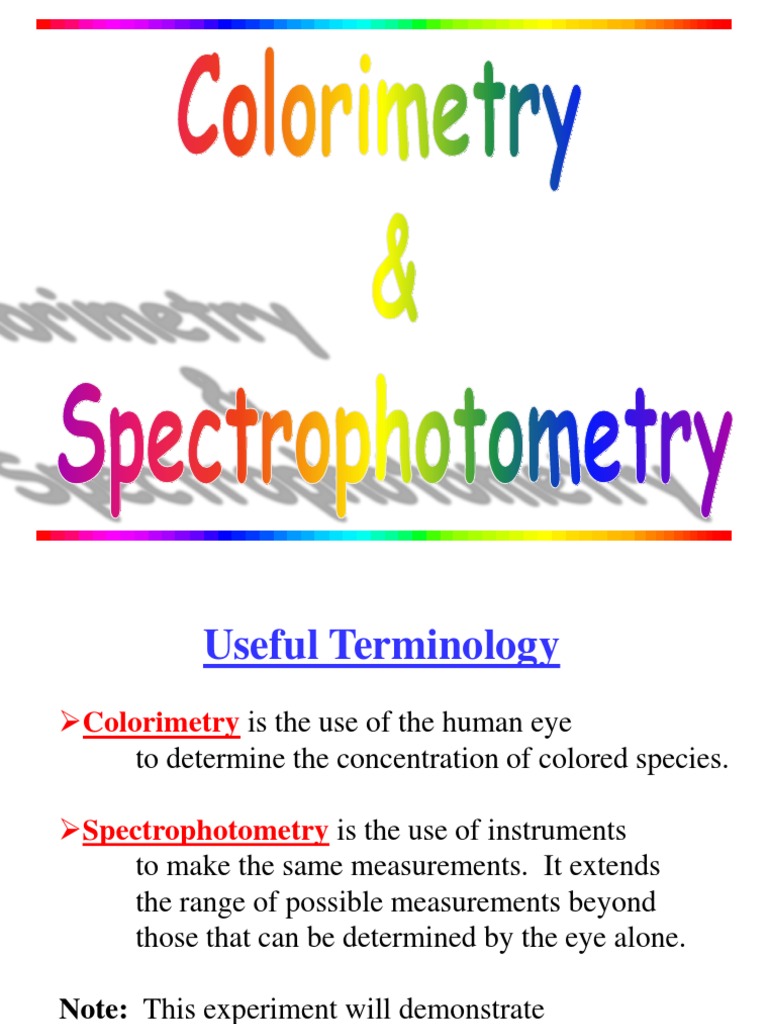 Colorimetry.ppt Spectrum Color