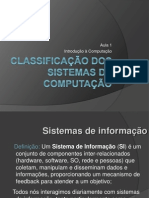 Aula 1 - Classificação dos sistemas de computação - Cópia