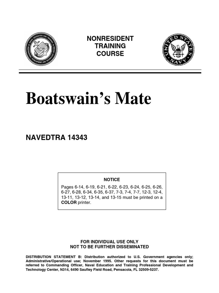 NAVEDTRA 14343 Boatswain's Mate Sailor (1.2K views)