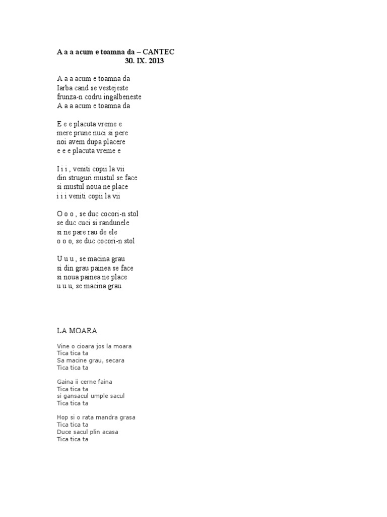 A A A Acum E Toamna Da