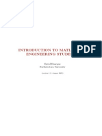 Introduction to Matlab for Engineering Students