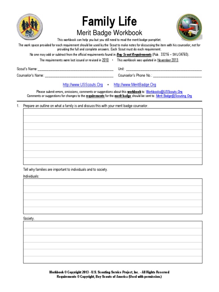 Family Life | PDF | Boy Scouts Of America | School Counselor