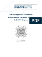 Comparing Health Care Plans A Guide To Health Care Reform Proposals in The 111th Congress