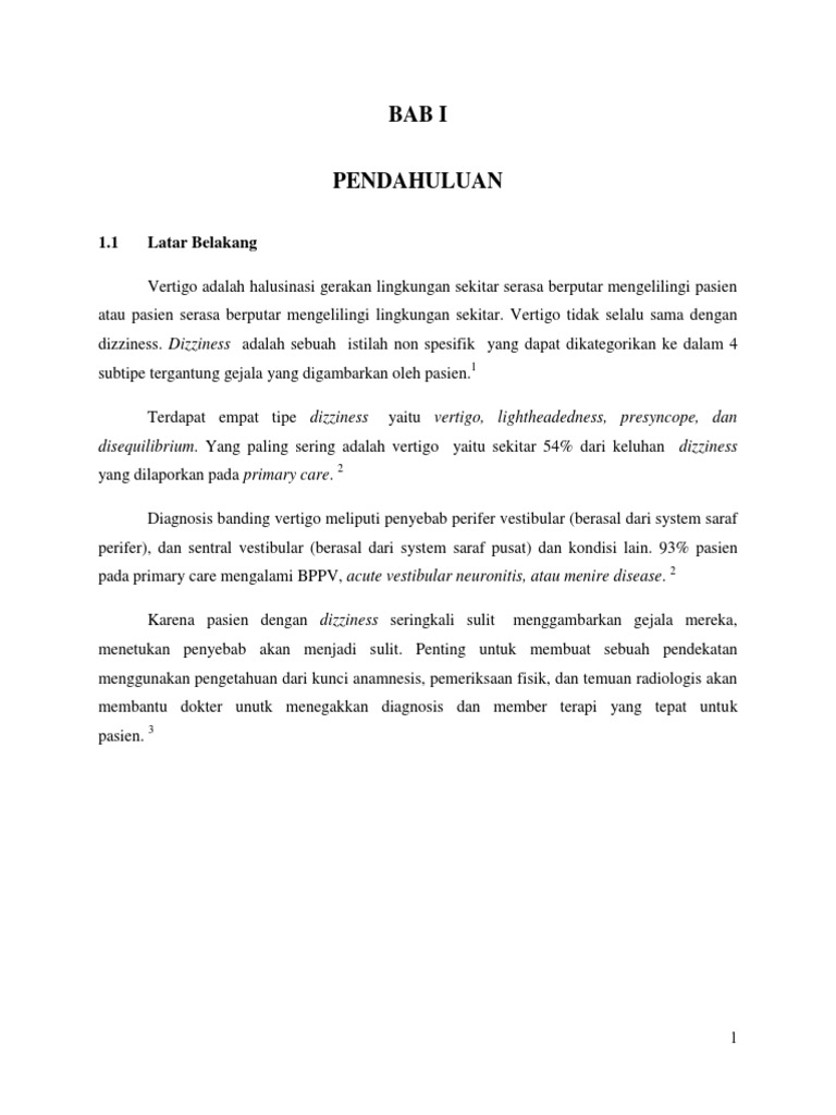 Referat Vertigo Perifer Dan Sentral