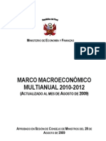 Marco Macroeconómico Multianual 2010-2012 