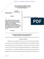 DeLeon v Perry PLAINTIFFS’ RESPONSE TO STATE DEFENDANTS 1-17-2014