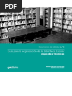 Guía para la organización de la biblioteca escolar. Aspectos técnicos.